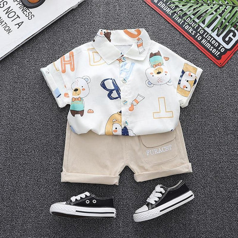 Boys summer suit two-piece set